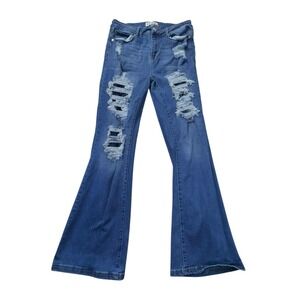 Disclosure Distressed Flared Jeans Womens 15/32